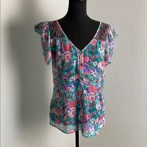 NWT Love Fire Floral Blouse